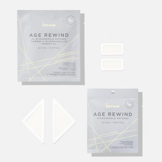 Karuna Age Rewind XL standard duo pack side-by-side demonstrates patch variety for versatile coverage