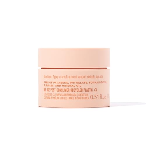 Karuna eye cream texture with shea butter provides deep hydration to the under-eye.
