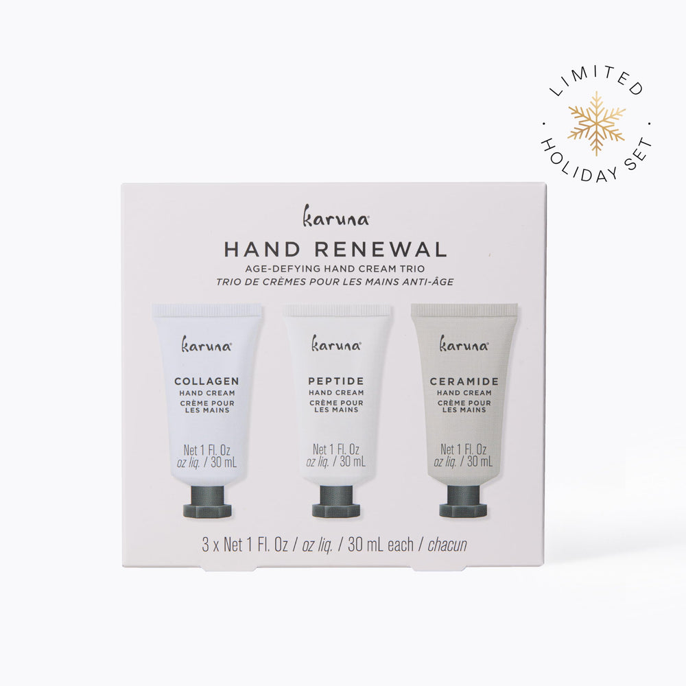 Karuna Floral Lavender Rosemary scent hand cream for relaxing moisture.