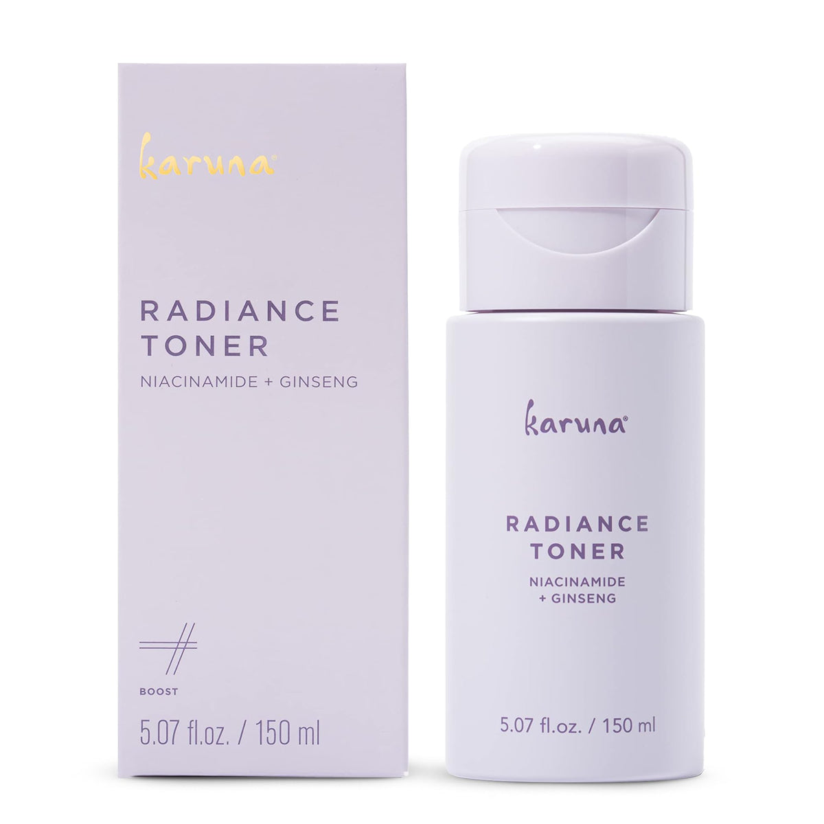 Karuna Hydrating Face Toner bottle, compact design for daily skincare routine.