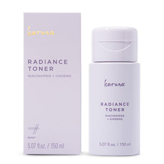 Karuna Hydrating Face Toner bottle, compact design for daily skincare routine.