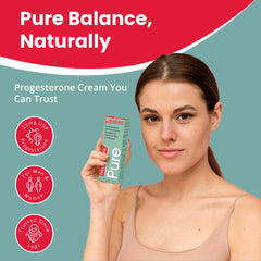 Karuna Progesterone Pure cream texture highlighting silky, non-greasy feel