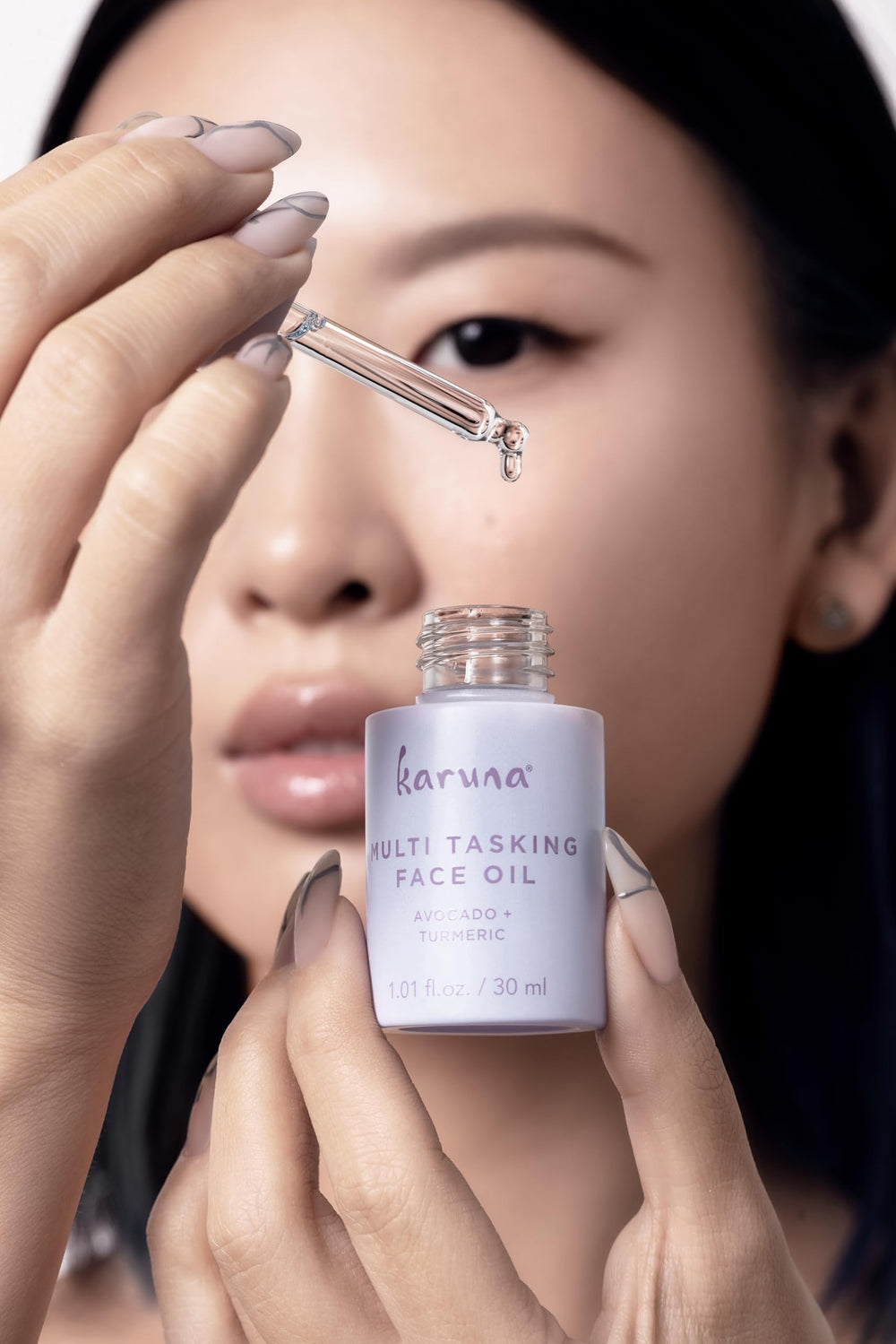 Karuna squalene image stresses lightweight nourishment balancing skin oils