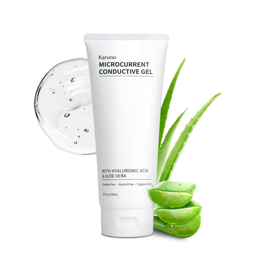 Karuno 10oz conductive gel bottle for at-home microcurrent use with smooth glide.
