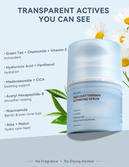 KARUNO Activation Serum applied to face, ready for LED session prep