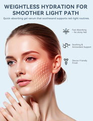 Serum texture swirl on a hand demonstrating smooth, non-greasy feel