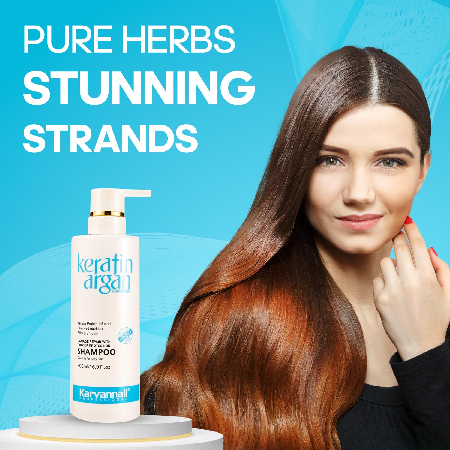 Karvannall Keratin Shampoo foamy-lather demonstrates rich cleansing experience