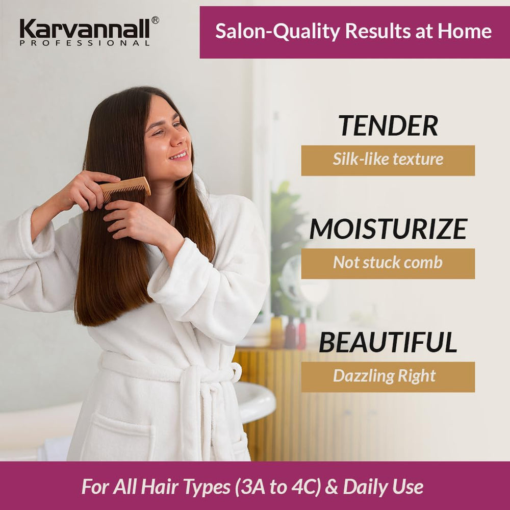 Karvannall Rosemary Biotin Hair Mask dispense demonstrates quick, targeted application