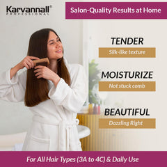 Karvannall Rosemary Biotin Hair Mask dispense demonstrates quick, targeted application