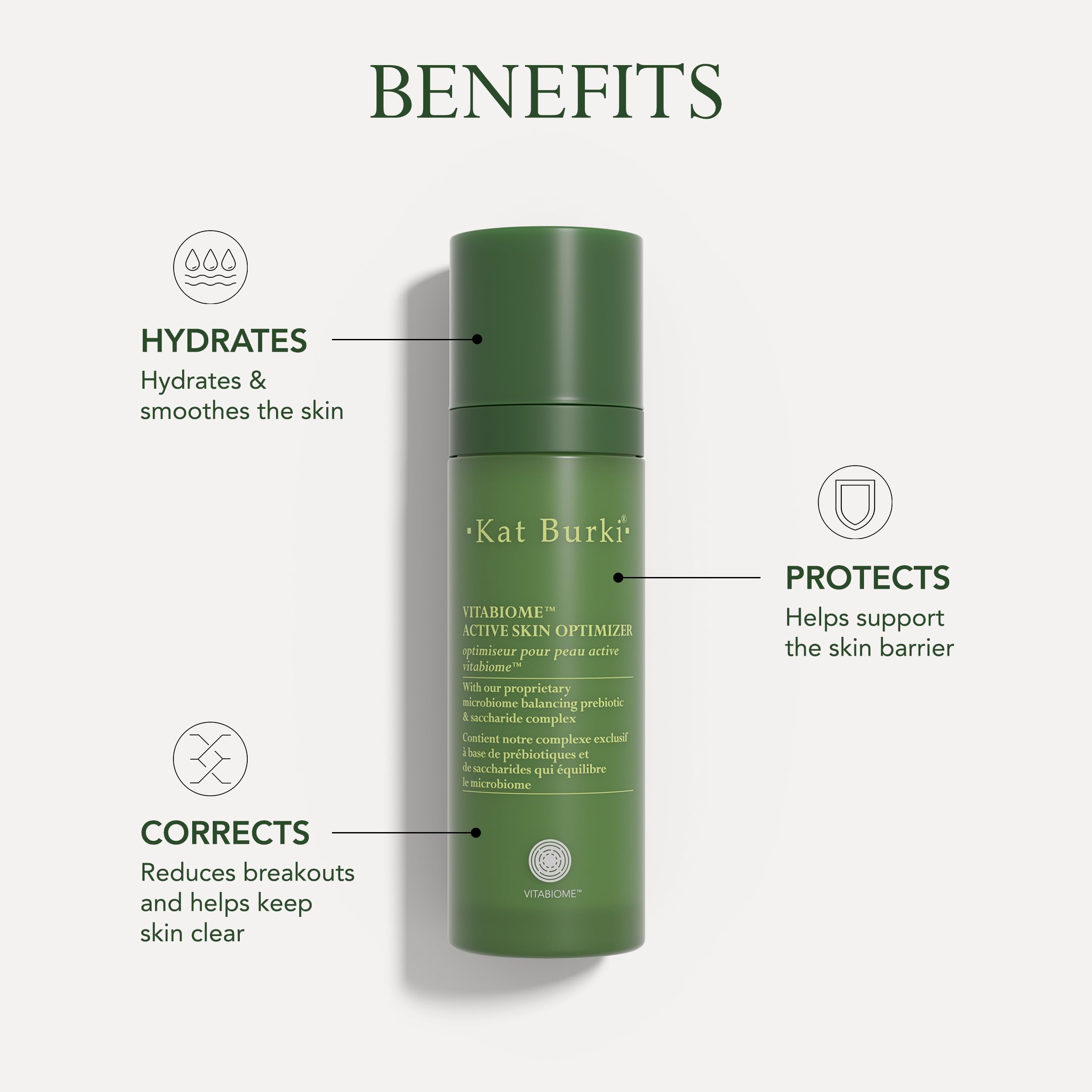 KAT BURKI VitaBiome mist spray in action refreshing acne-prone skin.