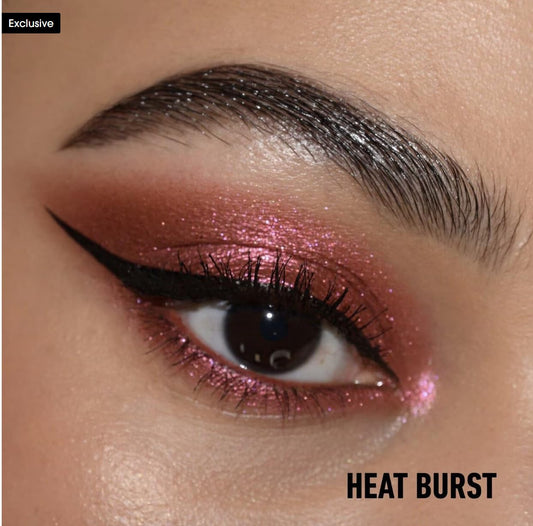 Kat Von D Dazzle Heat Burst bold ruby swatch for vibrant eye shade