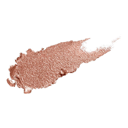 Kat Von D Dazzle Stick Eyeshadow in Hail Surge, swatch image highlighting opalescent peach base for bold lids.