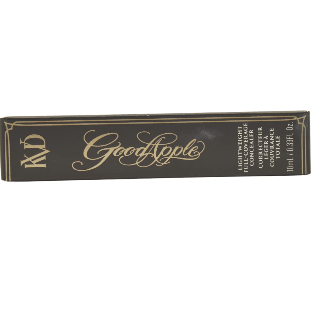 Application close-up of Kat Von D Good Apple Light 103 for easy blending.
