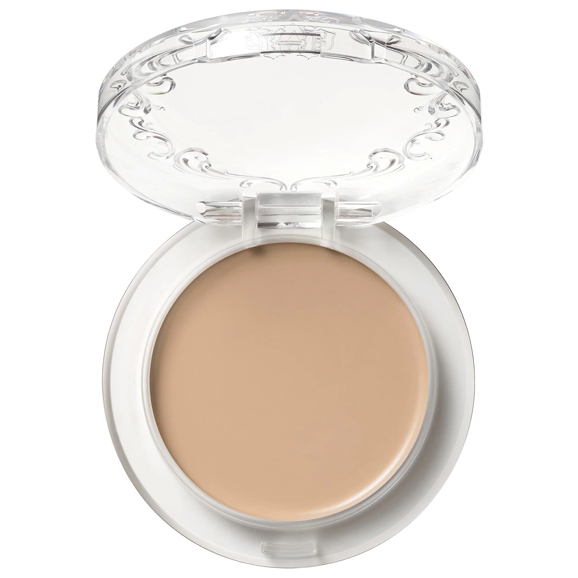 Kat Von D Good Apple foundation balm close-up shows silky texture for smooth blending.