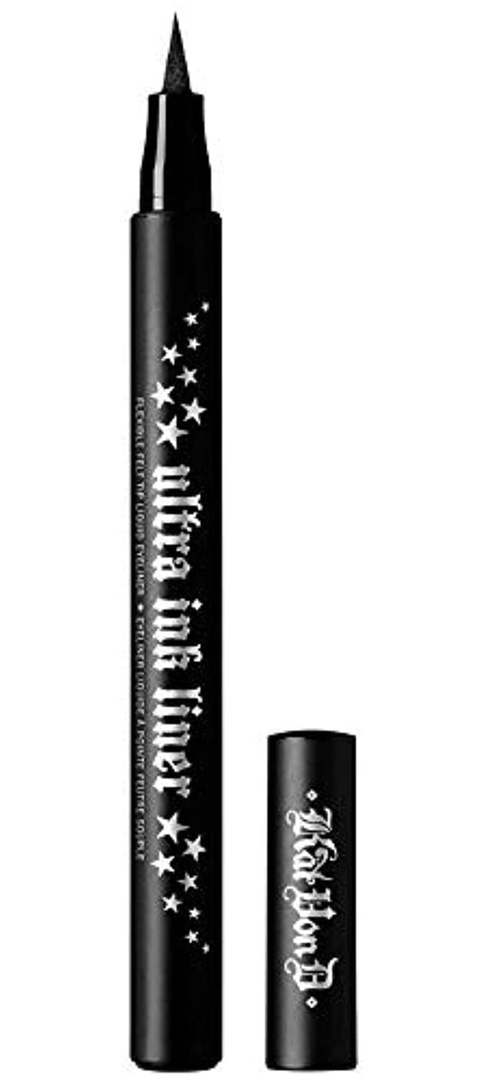 Kat Von D Ultra Ink Liner black swatch showing ultra black pigment.