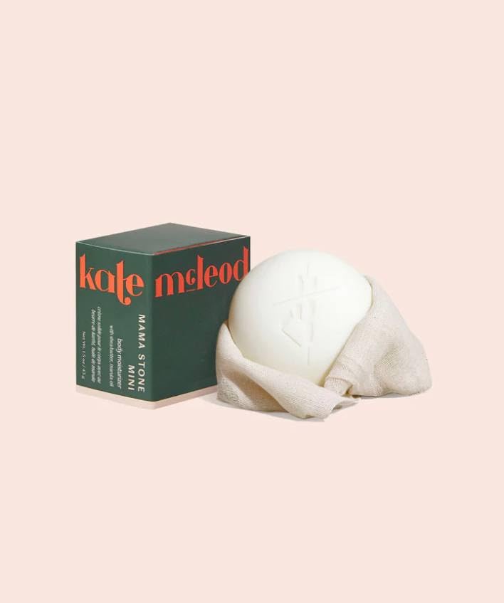 Kate McLeod Mama Stone Lotion Bar offers portable moisture for dry skin on the go