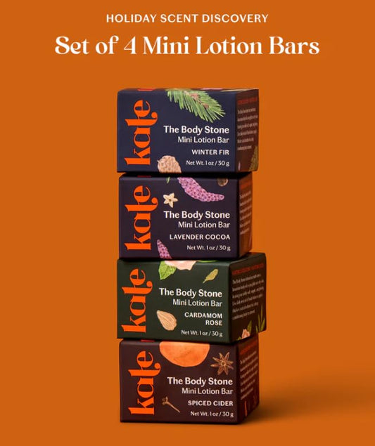 Kate McLeod Cardamom Rose Body Stone: nourishing formula for quick absorption and a rosy spice scent.