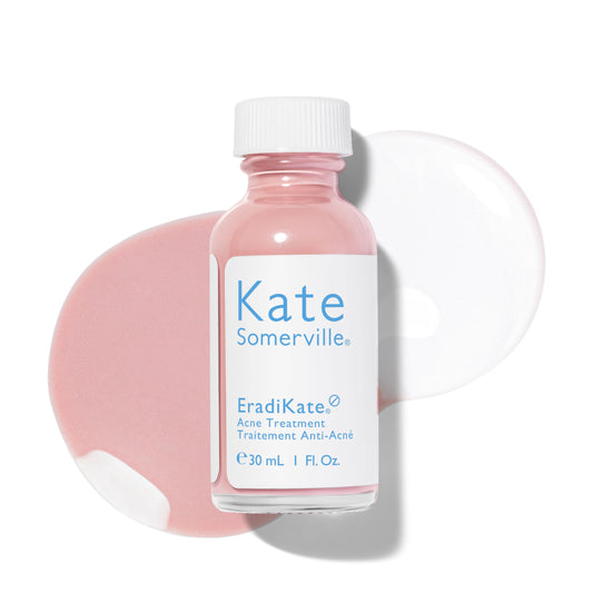 Kate Somerville EradiKate acne treatment bottle close-up for blemish targeting