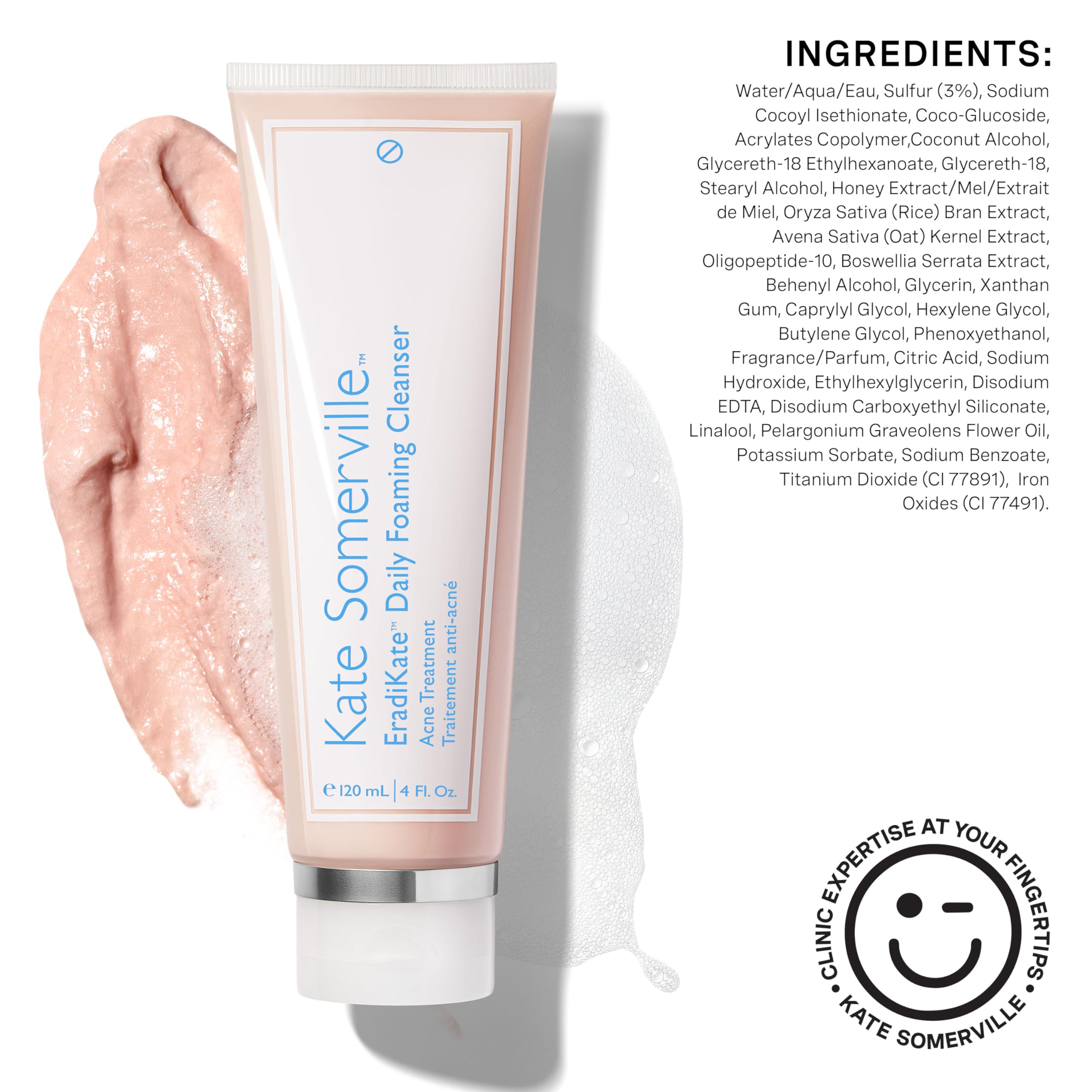 Kate Somerville EradiKate vanity routine promotes balanced skin with daily cleansing.