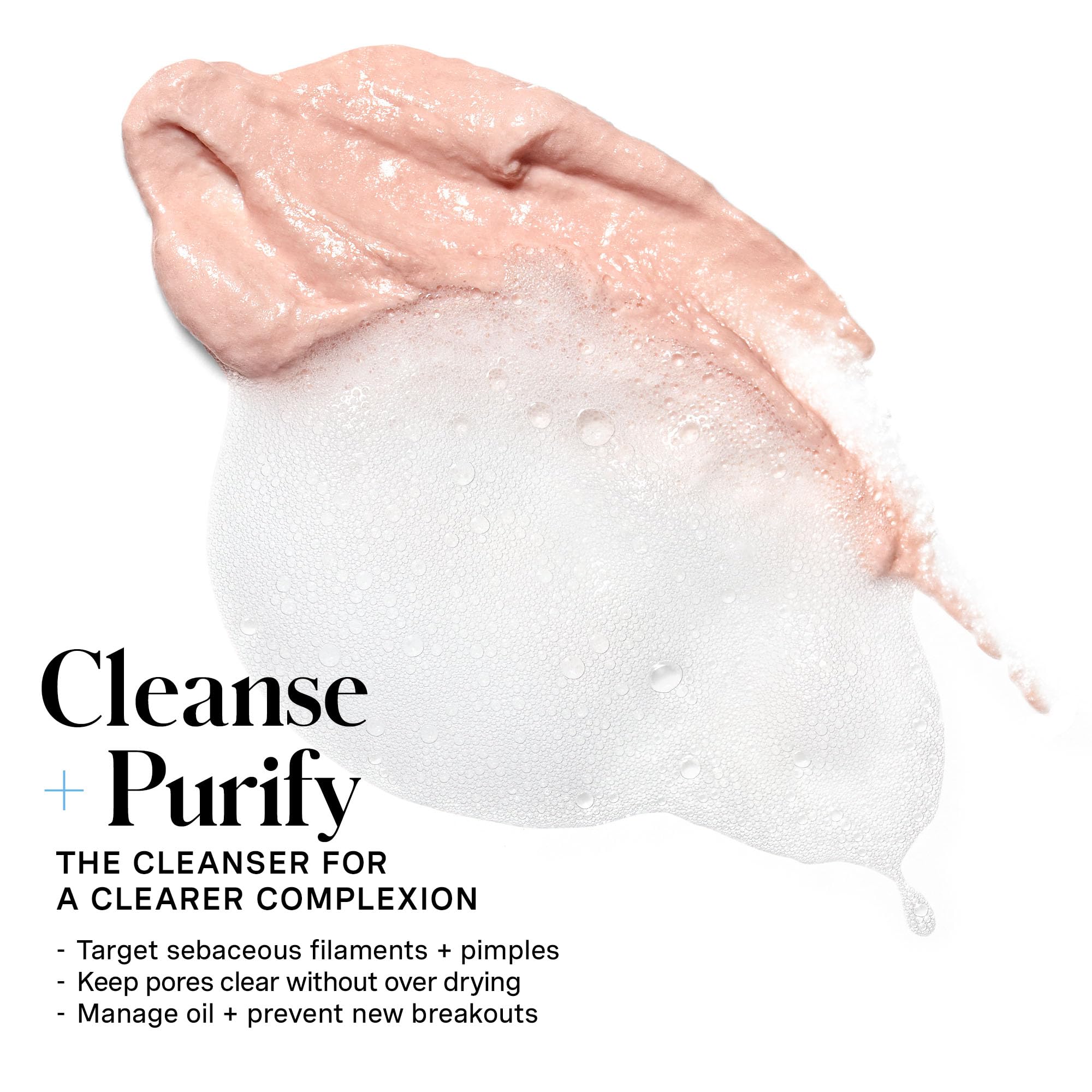 Kate Somerville EradiKate foaming cleanser lather close-up applying to face.
