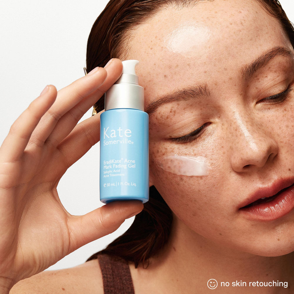 Product shot with sleek packaging on a clean vanity.
