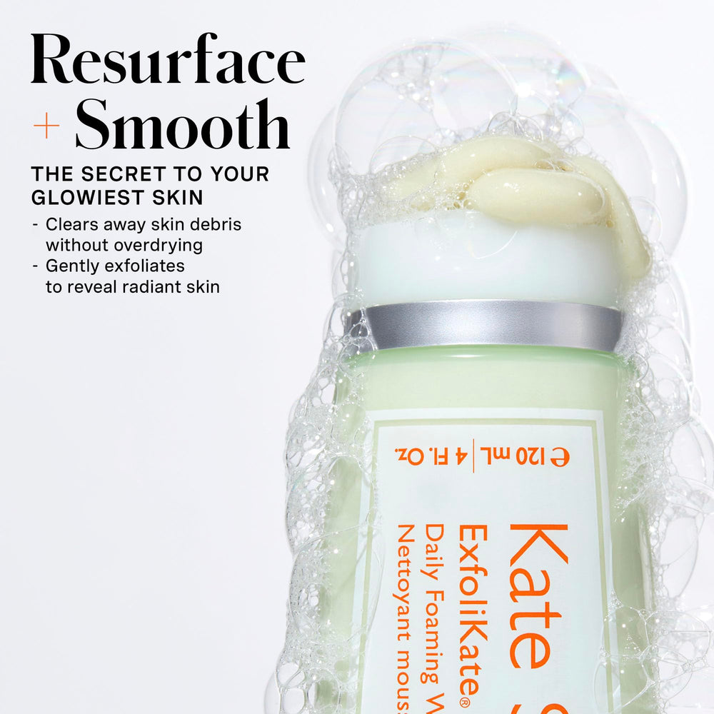 Glycolic and lactic acids in Kate Somerville Exfolikate Cleanser.