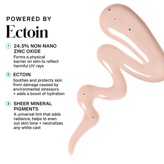 Kate Somerville HydraKate Illuminating Sunscreen Drops tinted swatch blends into skin with radiance