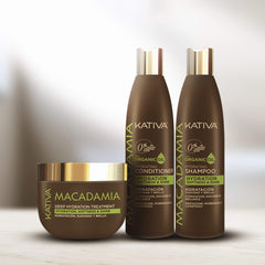KATIVA Macadamia Hydrating Conditioner on hair for softness and manageability