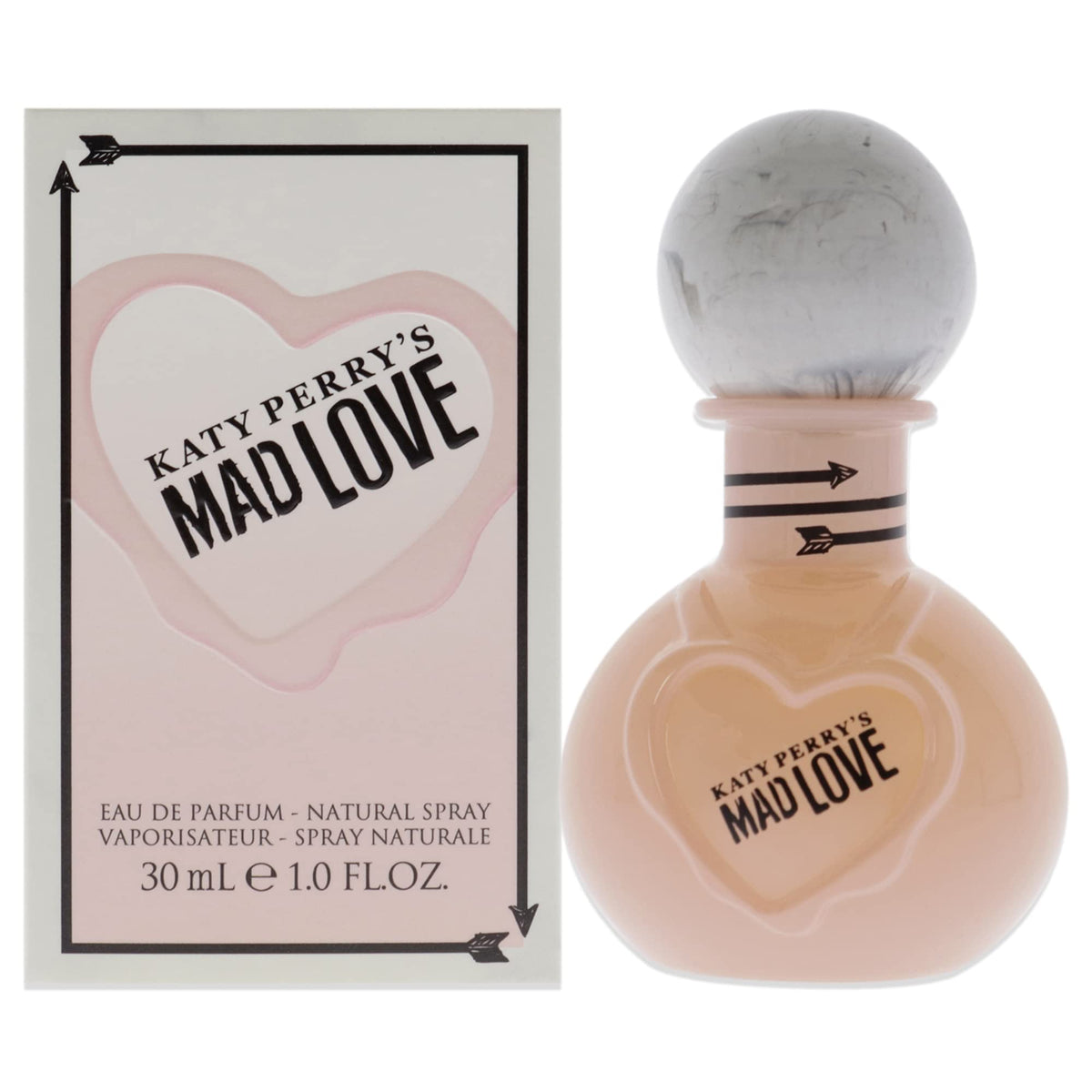 Katy Perry Mad Love bottle front, ideal for romantic evenings.