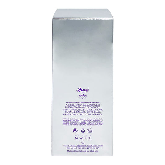 Katy Perry Purr bottle back view with elegant silhouette.