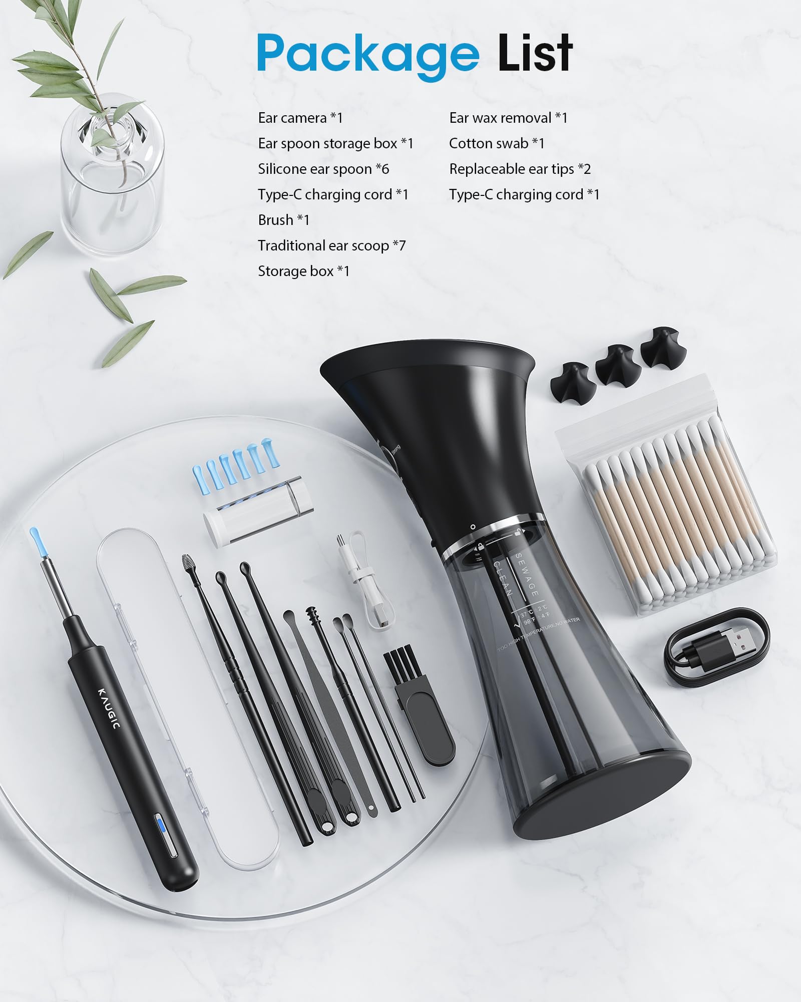 KAUGIC ear care kit offers a compact, ready-to-use solution