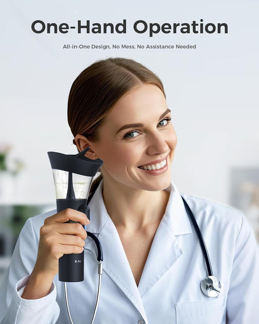 KAUGIC ear cleaner with pressurized water flow for controlled, comfortable cleaning