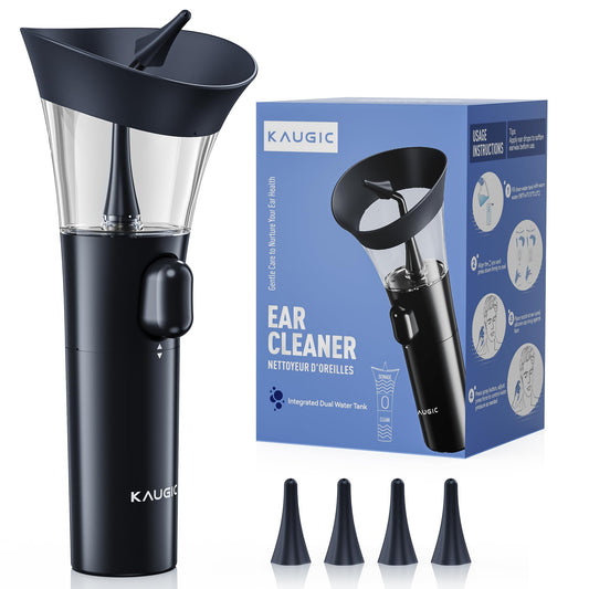 KAUGIC manual ear wax cleaner showing seamless one-handed operation for precise ear cleaning