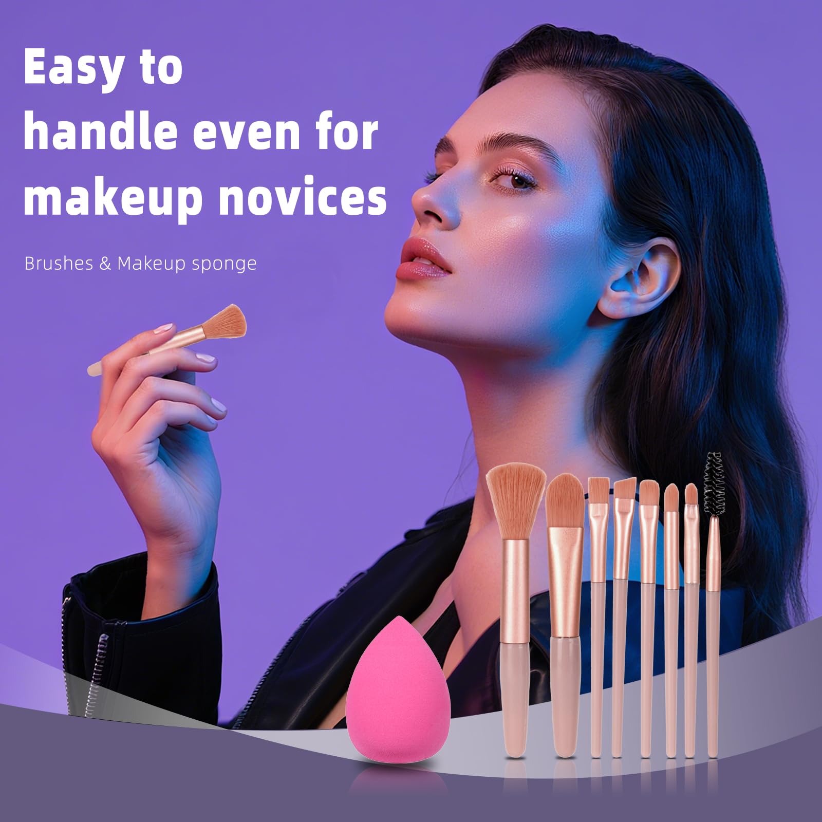 KAVCENT makeup brush set for smooth, even application.
