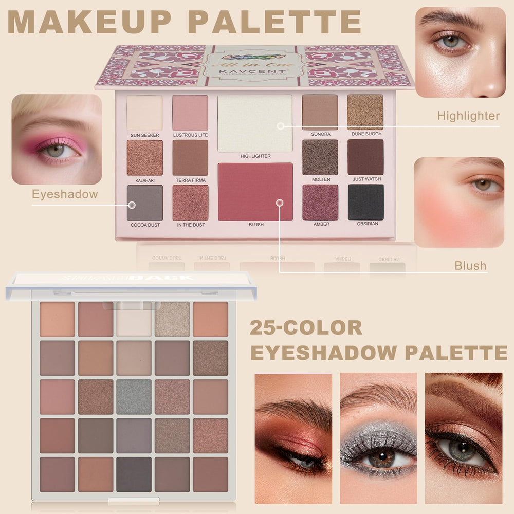 KAVCENT makeup kit teens lip gloss adds shine and color.