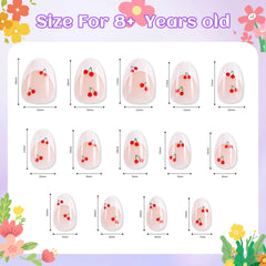 Kawyehu colorful almond tips with cute designs for creative dress-up nails
