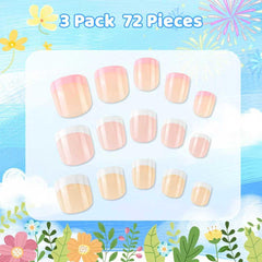 Kawyehu quick-apply nails with adhesive tabs for fast styling