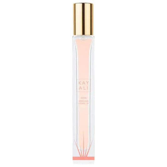 Kayali Eden Sparkling Lychee 39 travel spray bottle for on-the-go refreshment.