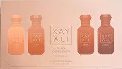 Kayali Musk Obsessions set travel sprays in a compact collection for easy on-the-go fragrance