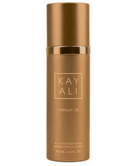 Kayali Vanilla 28 all over body spray bottle shown for daily refresh and long-lasting scent
