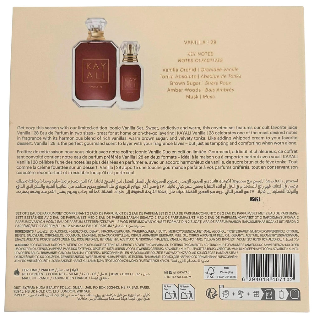 KAYALI Vanilla 28 gift box image highlights a refined self-care treat.