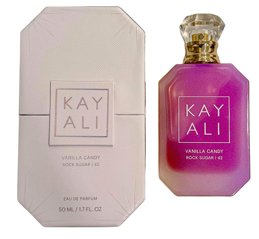 Kayali Vanilla Candy Rock Sugar bottle with ombré finish, ideal for daily wear.