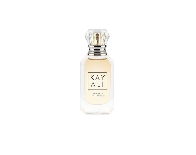 Kayali Wedding Velvet Santal 35 travel spray in 10 ml, ideal for on-the-go fragrance refresh.