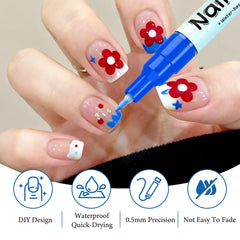 KAYLLE KT waterproof nail art pens survive hand washing for durable designs