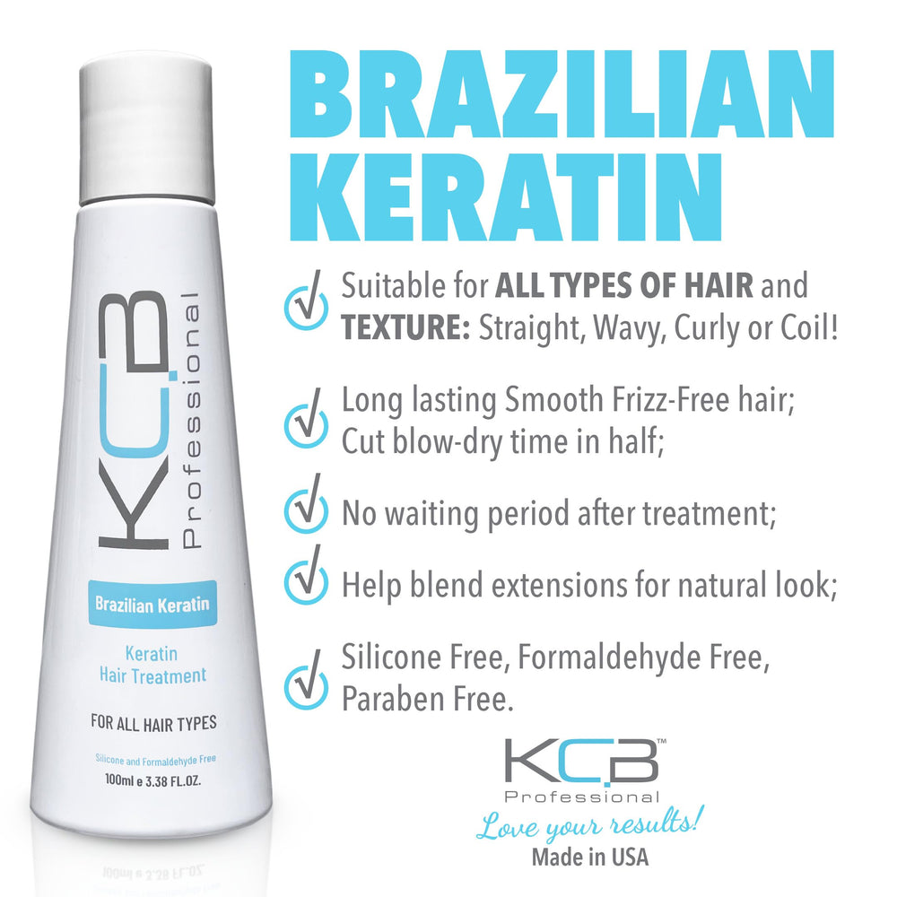 KCB Professional Brazilian Keratin at-home use for salon-like styling.