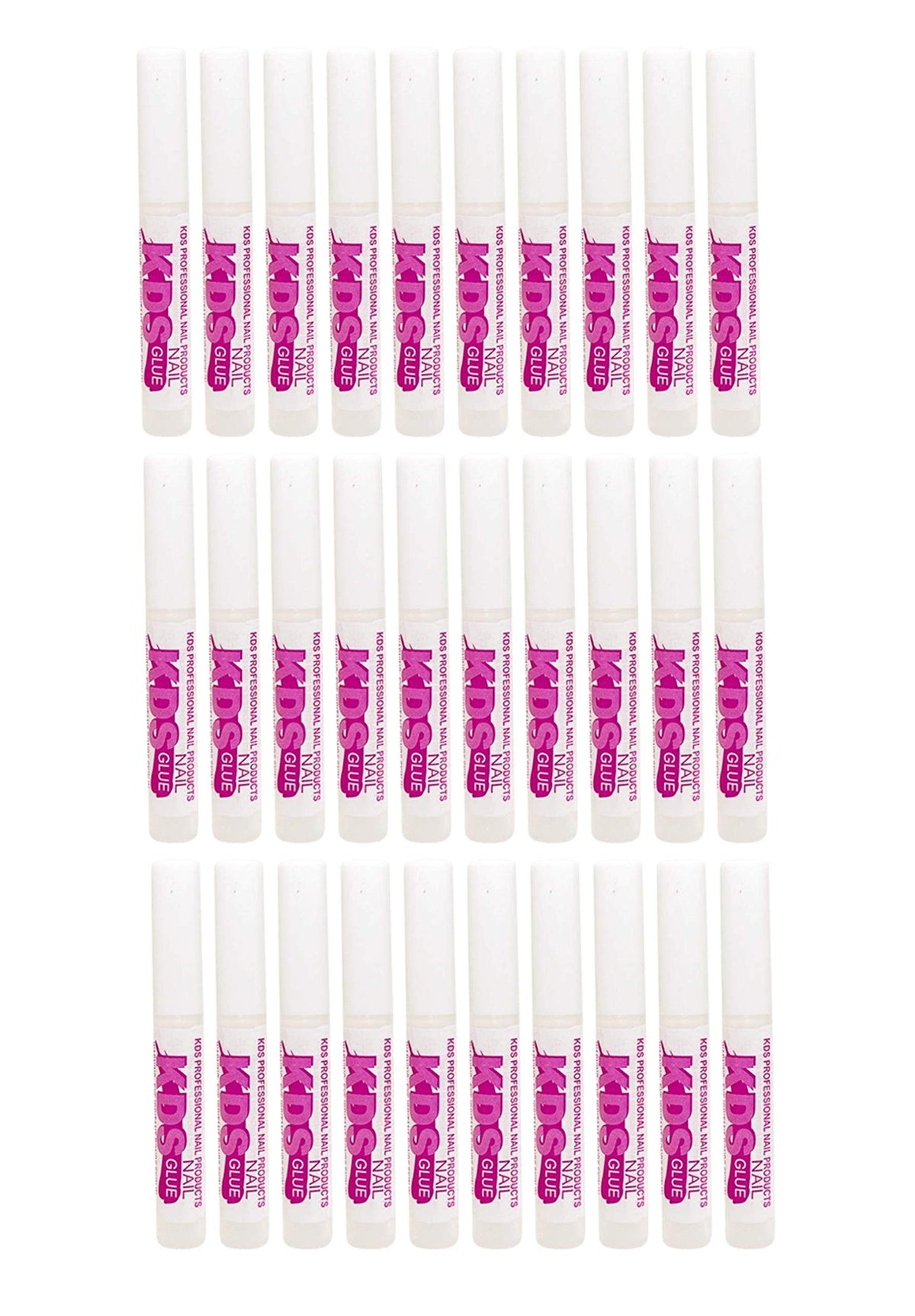 KDS Nail Tip Glue sticks for acrylic tips, strong bond, white color.