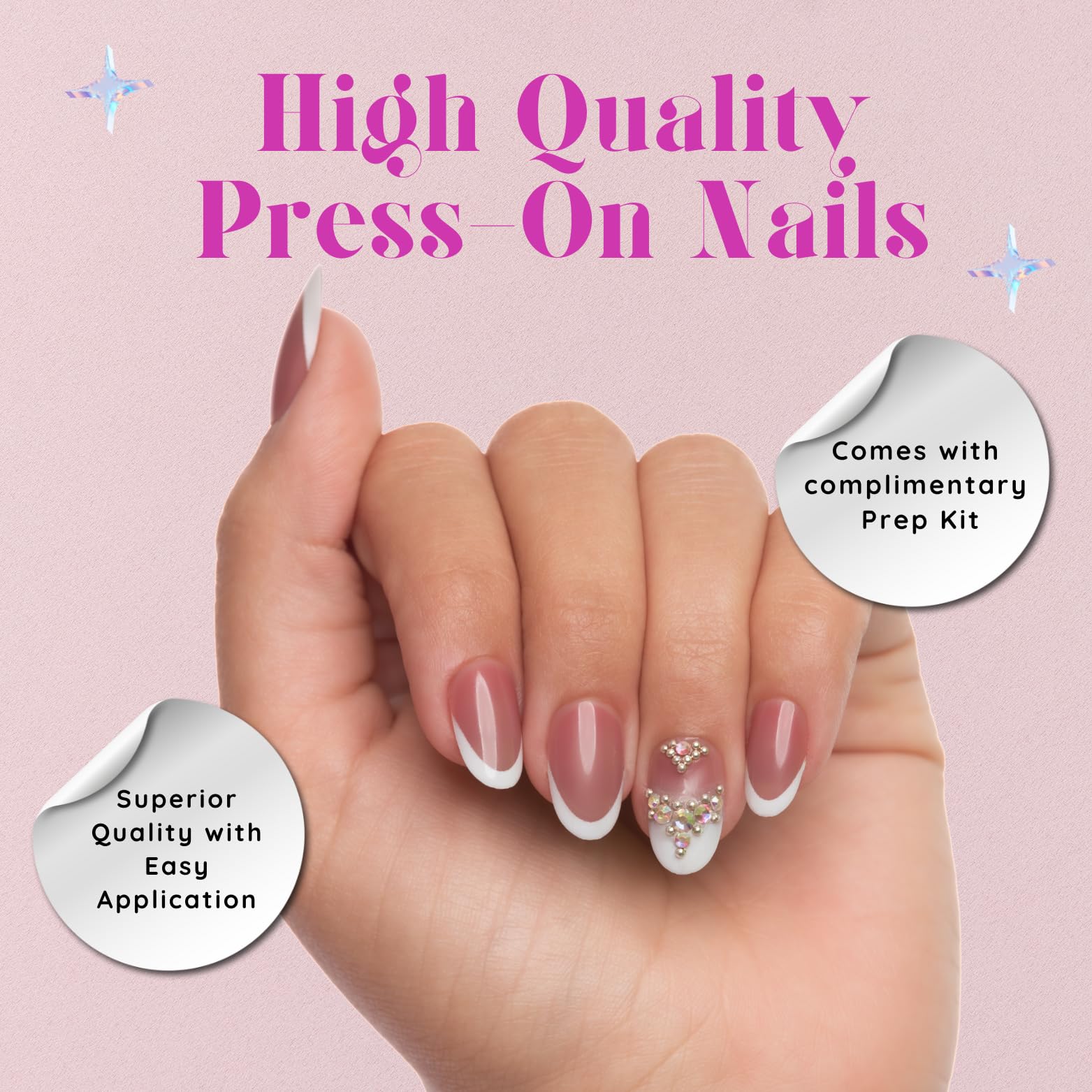 Keep It Classy French Stone nails kit box open, ready for an organized home manicure.