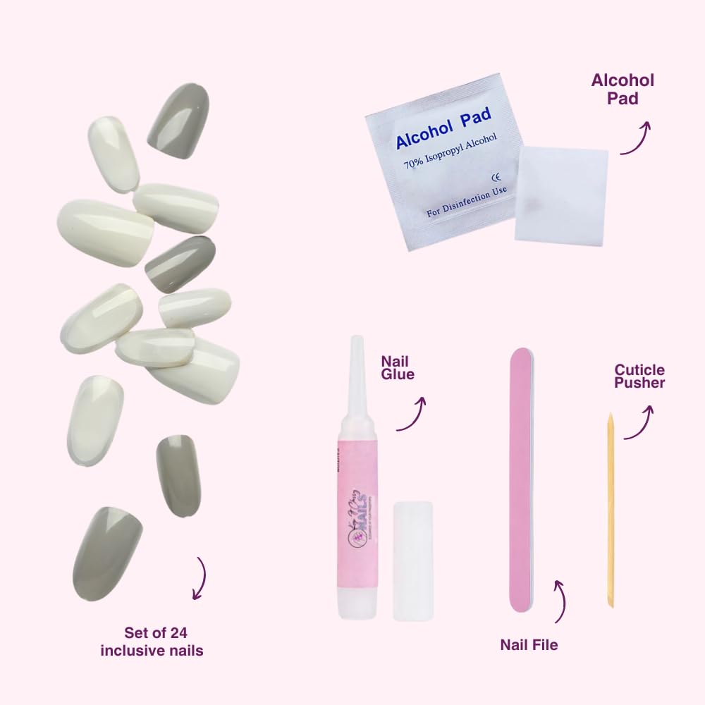 Keep It Classy French Stone nails kit long-lasting shine with reusable design.