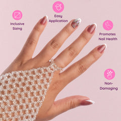 Keep It Classy French Stone nails kit vegan, non-toxic formula for safe wear.