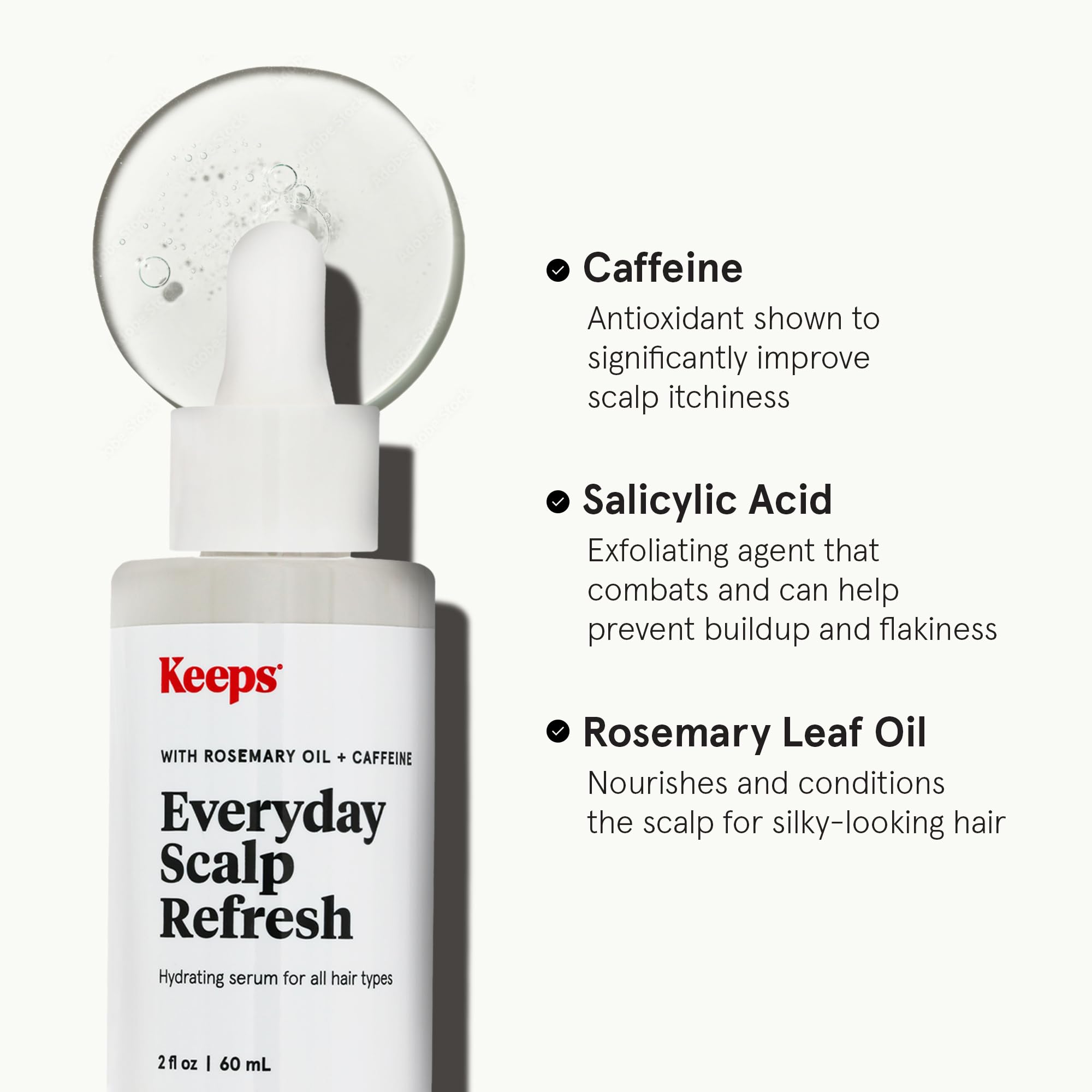 Keeps bottle on dresser suggests simple bedtime scalp routine.
